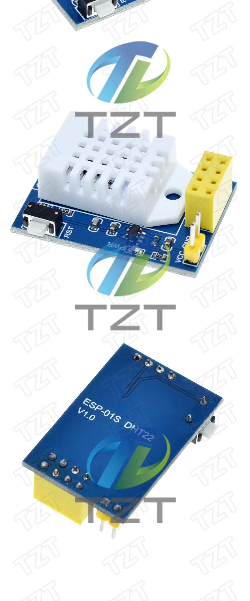 TZT DHT22 AM2302 Temperature Humidity Sensors Module ESP8266 WIFI interface Board ESP8266 ESP-01/01S Adapter Replace