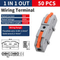 10/20/50pcs Universal Lever Wire Connector Electrical Compact Splicing 1 to 1 Inline Assemblable Terminals Quick Connection