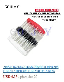 20pcs 1W Metal film resistor 1% 1R ~ 1M 1 2 10 22 47 100 330 ohm 1K 4.7K 10K 22K 47K 100K 330K 470K 2R 10R 22R 47R 100R 330R