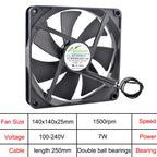 ANCHAOPU EC Brushless Axial Cooling Fan 40-140mm AC 110V-240V for Cabinet, Industrial, Server High Speed Ventilation