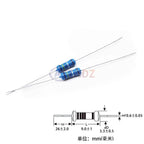 50PCS 1/2W 0.5W 1R - 1M Metal Film Resistor 1% 2R 10R 22R 47R 100R 330R 2k 1K 4.7K 10K 100K 4.7 51 47 62 75 100 120 510 Ohm K Ω