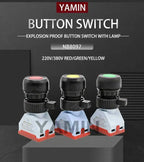 30mm Explosion-proof Push Button Switch AC220V Momentary/Reset Waterproof Control Red/Yellow/Green For Distribution Box