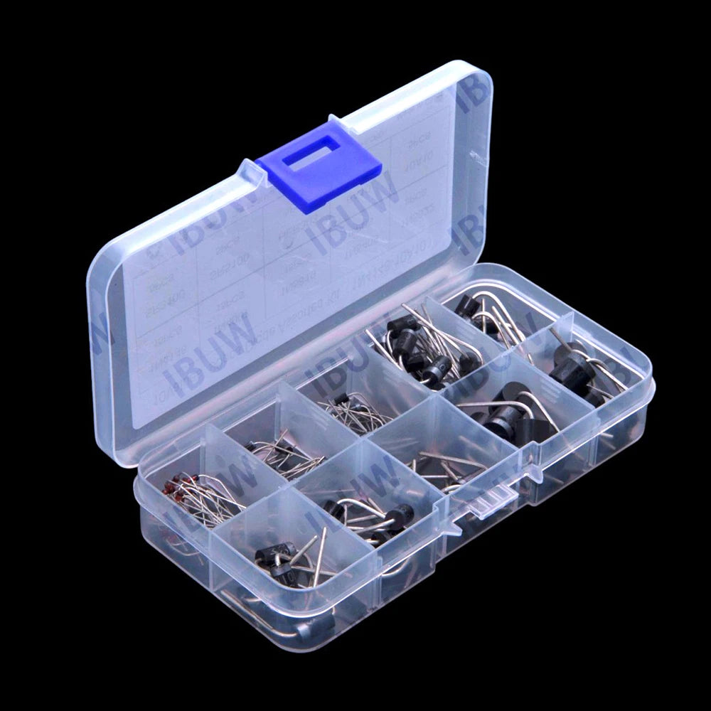 10Values 1N4007 1N5819 1N5408 1N5822 SR3100 Schottky 10A10 rectifier fast recovery diode 1N4148