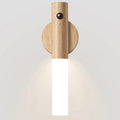 Rechargeable Wall Sconces Magnetic Wall LightsNight Light Motion Sensor Night Lights Wooden Wall Lighting for Bedroom Stair