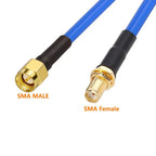 RG402 SMA Male/Female to SMA Right Angle Crimp High Frequency 50 Ohm RG402 Blue Coaxial Cable for RF Applications