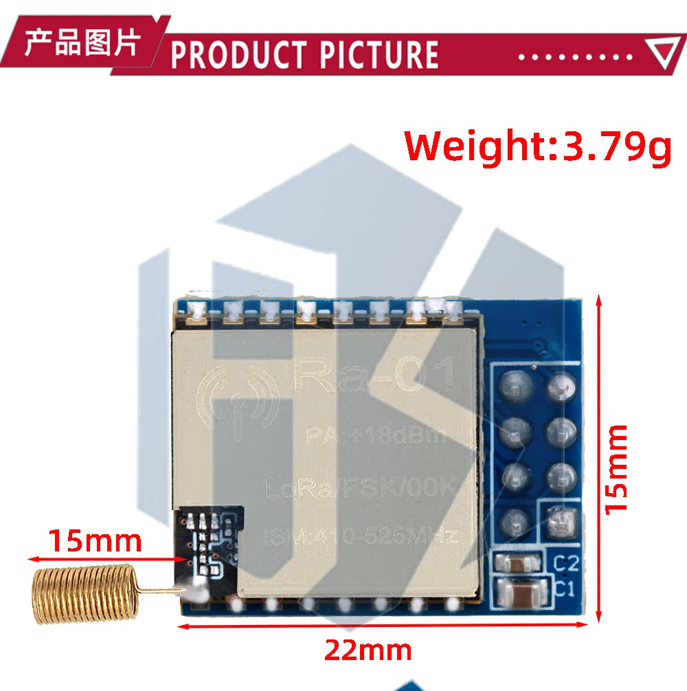 LoRa SX1278 RA-01 RA-02 Spread Spectrum Wireless Module 433MHz Wireless S erial Port SPI Interface with Antenna for arduino