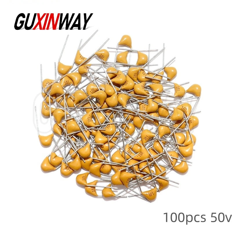 100pcs Multilayer ceramic capacitor 50V (101~106) 10pF~10uF 102 103 104 105 18PF 15PF 47PF 100PF 1uF 1.5uF 2.2uF 4.7uF