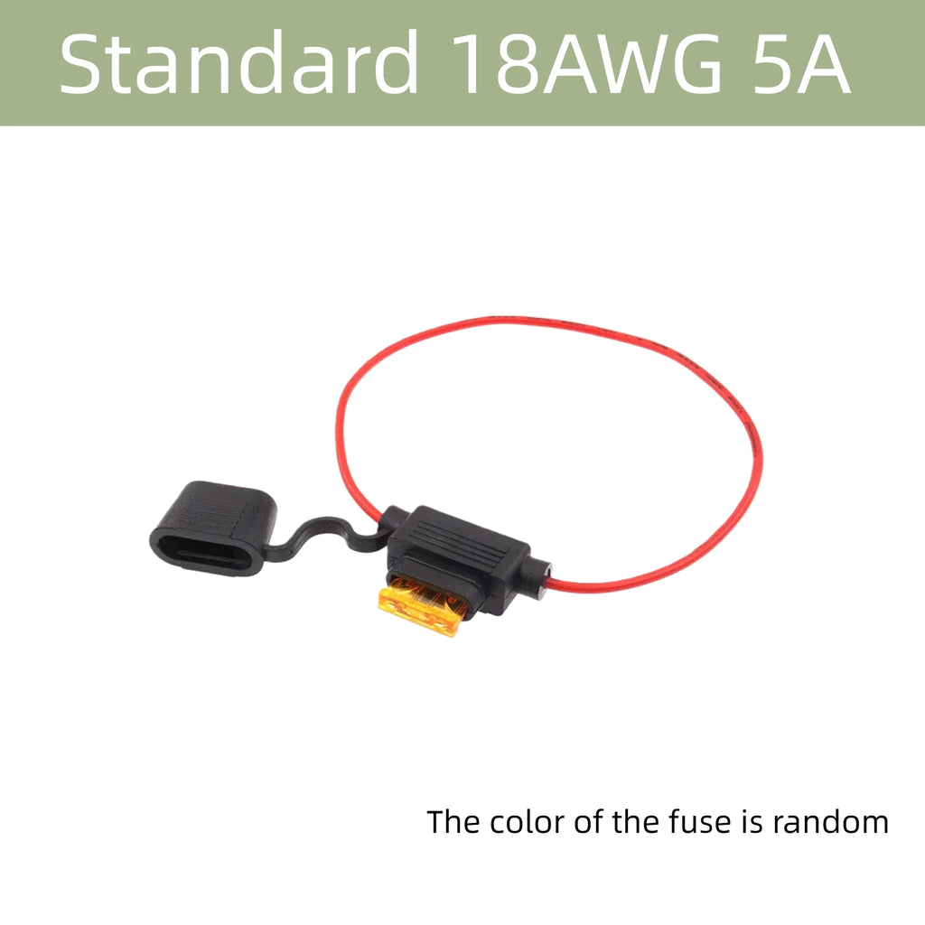 5/10PCS Waterproof Fuse Holder 32V Mini Small Medium Auto 18/1614/12/10AWG and Car Blade Fuse 5A 10A 15A 20A 30A