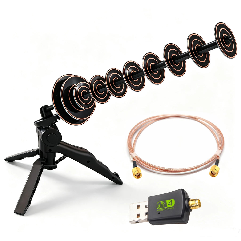 2.4G WiFi Directional Antenna  Transmission Yagi Antenna Long Range Transmission Antennas 30dB High Gain Antenna 2.35-2.55GHZ