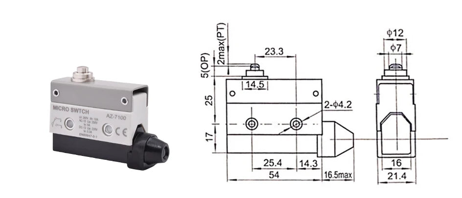10pcs/lot Micro Limit Travel Switch Waterproof Momentary AZ-7312 AZ-7311 AZ-7121 AZ-7310 AZ-7141 Straight 90 degree Roller Lever