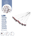 60PCS/kit LDR Photo Light Sensitive Resistor Photoelectric Photoresistor 5528 GL5528 5537 5506 5516 5539 5549 For Arduino