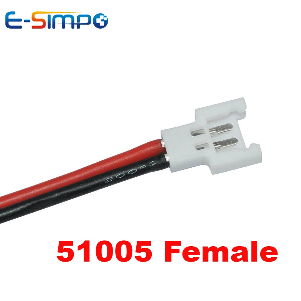 10pcs 51005 51006 2Pin 10cm MX2.0 Model Airplane Battery Charging Socket Plug Male Female Terminal Wire