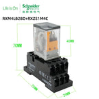 Schneider Small Intermediate Relays RXM2LB2BD RXM4LB2BD 220V DC24V Precise Control Excellent Compatibility