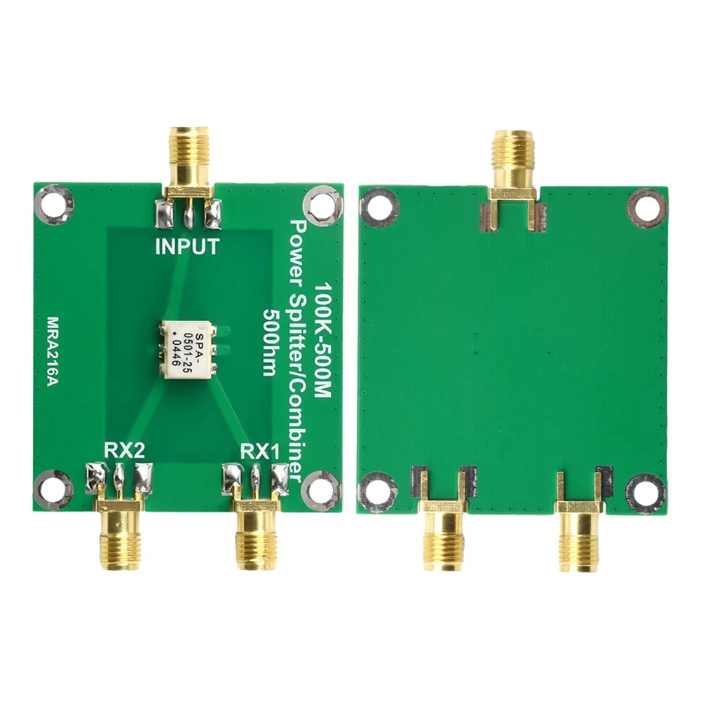 RF Microwave Resistance 100K-500MHz 50 Ohm RF Power Splitter Power Divider Splitter 1 To 2 Combiner SMA Radio Frequency Divider