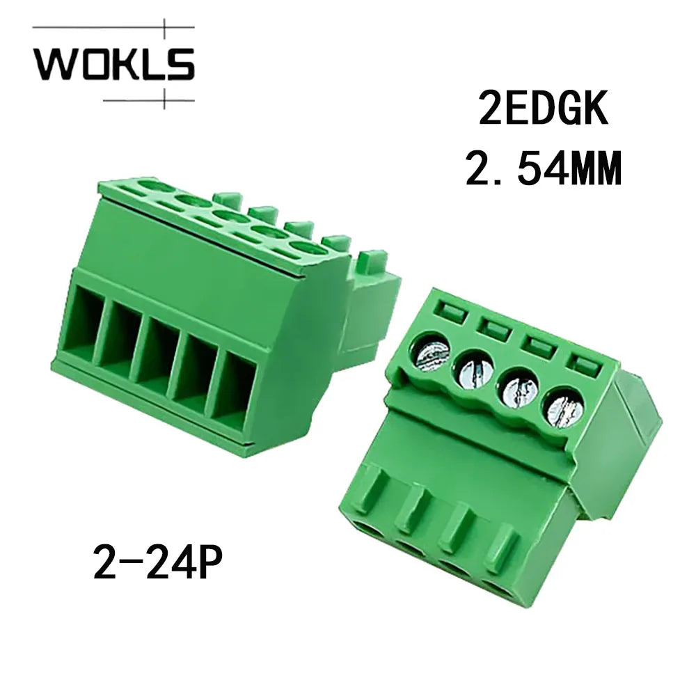 2P ~ 12P PCB PLUG-IN PLUGGABLE TERMINAL BlOCKS KF2EDGK 2.54 15EDGY 2.54mm 2PIN ~ 12PIN MC 0,5/ 2-ST-2,54