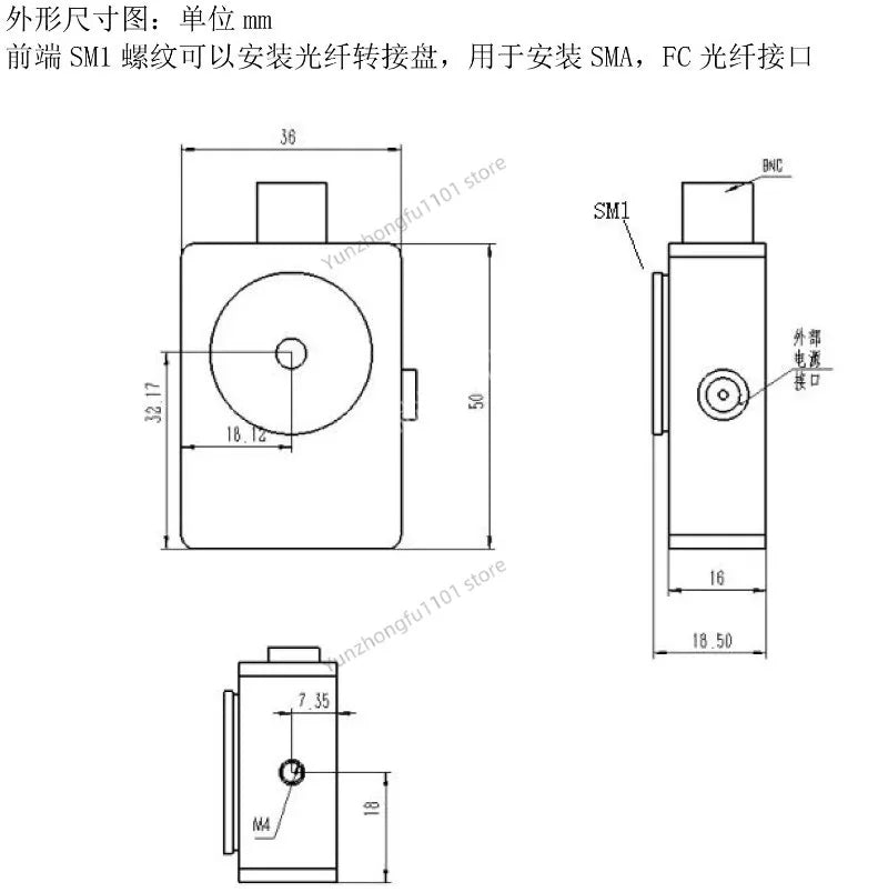 InGaAs Biased Photodiode 800‑2700nm 2μm SWIR Infrared Photodetector High Sensitivity Optical Sensor