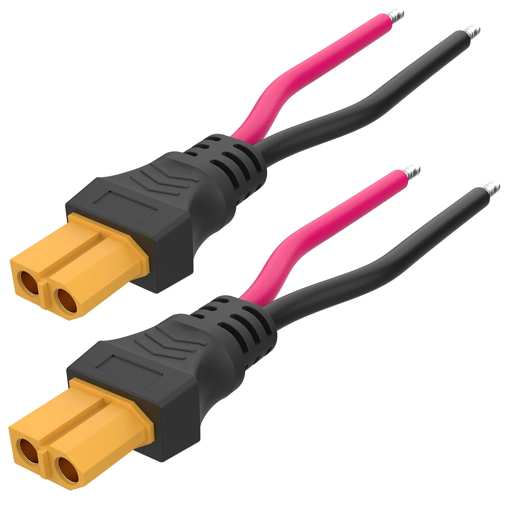 XT60 Plug Female and male Connector with 12AWG Silicon Wire, for Balancing Cars, Drones, Toy Cars, Lithium Batteries and More