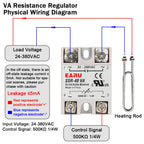 SSR-10VA SSR-25VA SSR-40VA SSR Solid State Relay Voltage Regulator AC24-380V Output+Potentiometer for PID Temperature Controller