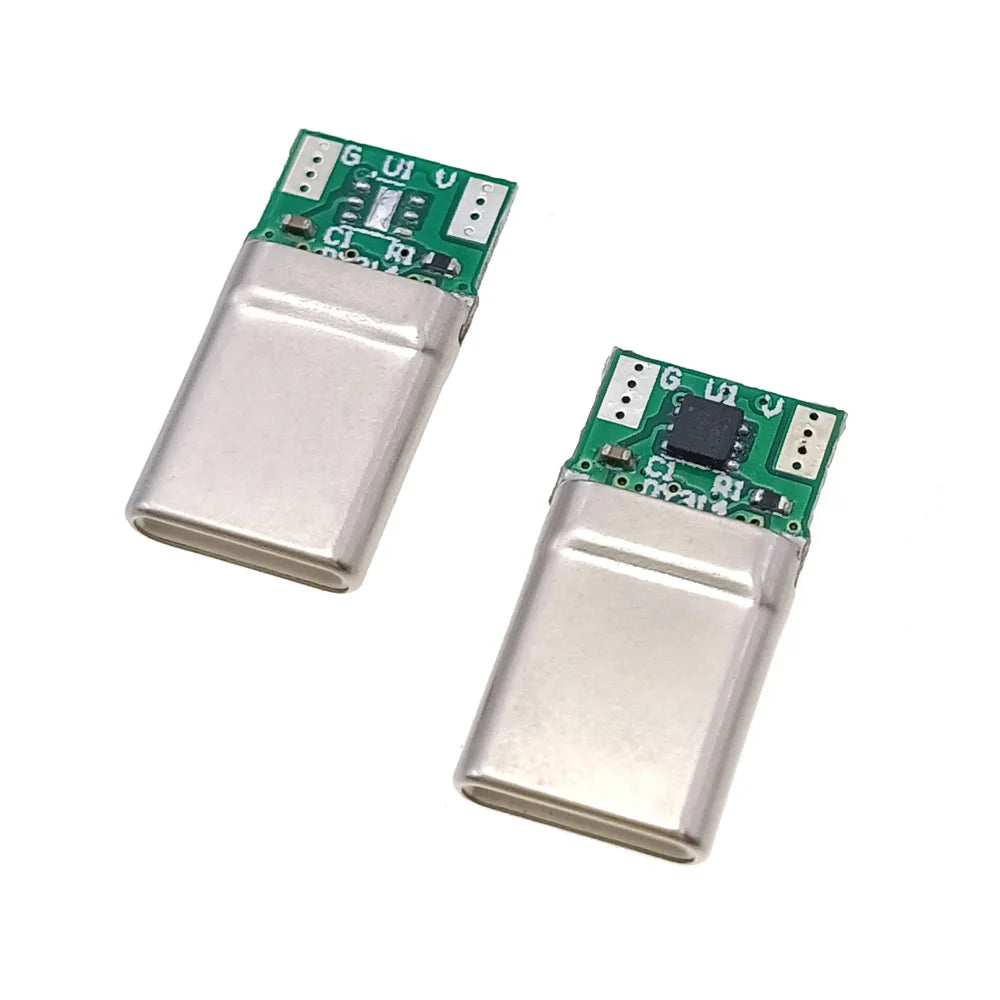 PD100W USB 3.1 Type-C 7Pin Connector Male Receptacle Adapter to Solder Wire Cable 20V 5A High Current Support PCB Board