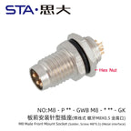 3 4 5 6 8 Pins M8 Solder Welding A D Coding Male Female Panel Mount IP67 Sensor Circular Connectors