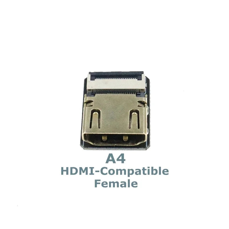 Anti-interference Ribbon FPV HDMI-Compatible Connector Flexible Flat Cable Raspberry Pi 4 Micro Mini HDMI-compatible
