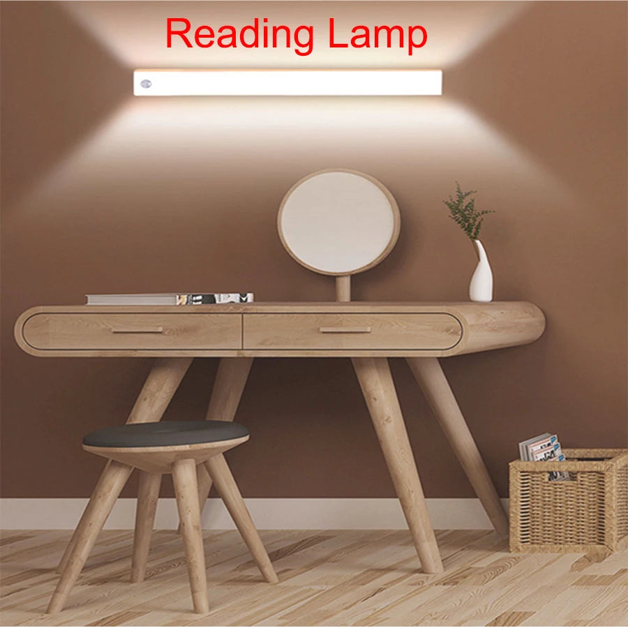 Wall Lamp Rechargeable Magnetic Lights Smart Motion Sensor LED Night Light For Bathroom Indoor Lamp Cabinet Floodlight