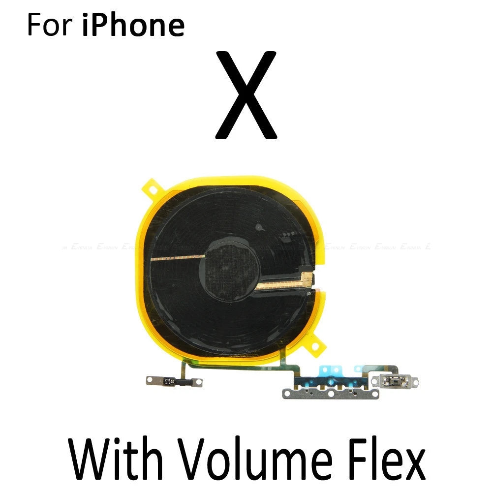 Wireless Charging Charge Panel Coil Chip NFC Flex Cable For iPhone 8 8 Plus SE 2020 2022 X