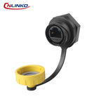 CNLINKO M20 PBT Plastic IP68 Waterproof RJ45 Cable Signal Connector YM20 CAT6 Panel Mount Socket Plug Network Ethernet Interface