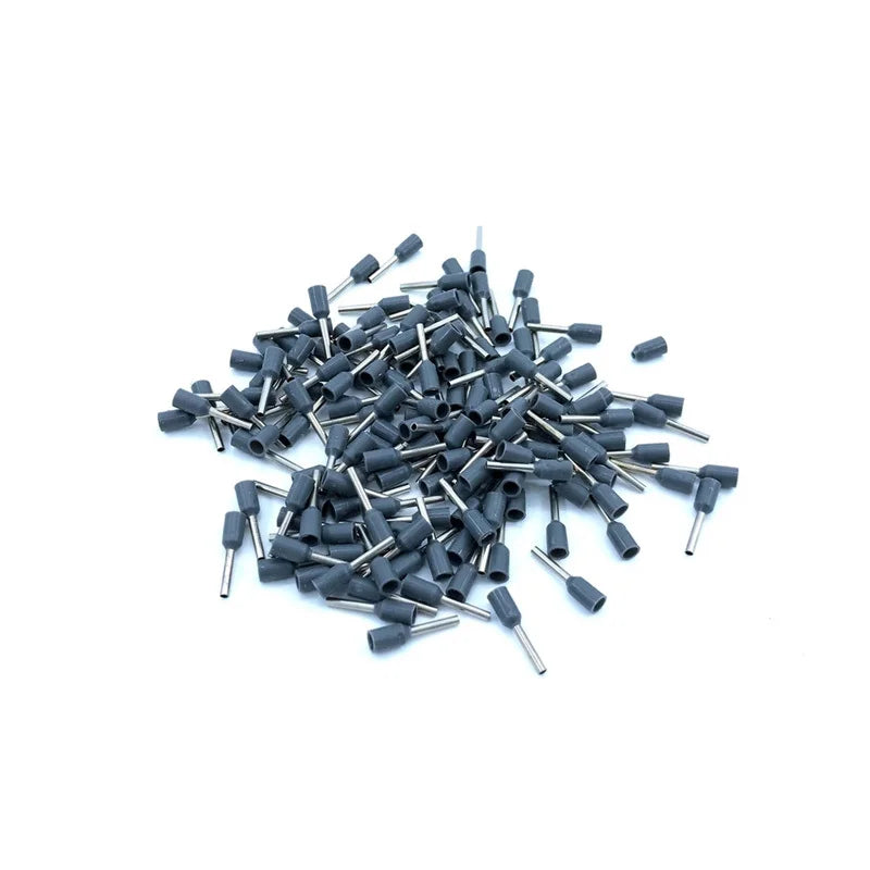 100PCS Insulated Ferrules Terminal Block E0508 E7508 E1008 1508 Cord End Wire Connector Electrical Crimp Terminator Cold Pressed