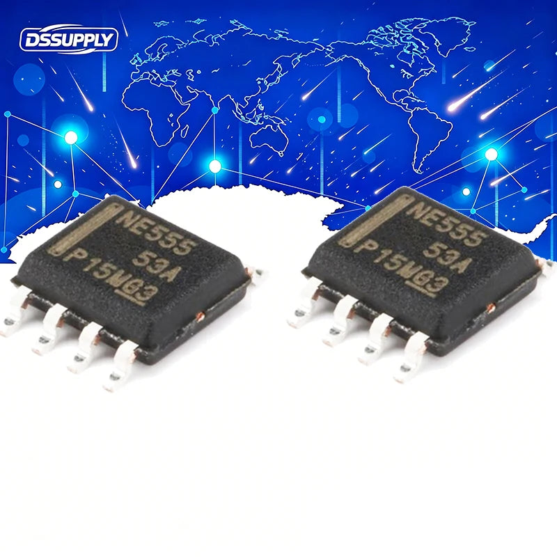 100PCS NE555DR NE555 Precision Timers IC Chip SOP-8 NE 555 For SMD Pulse Generator Oscillation Circuit