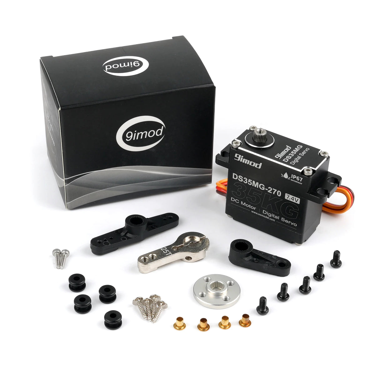 9imod 25kg/35kg Digital DS35MG Servo IP67 Metal Gear DS25MG 180°/270° Motor Servos for trx4 Scx10 1/8 1/10 RC Cars Crawler