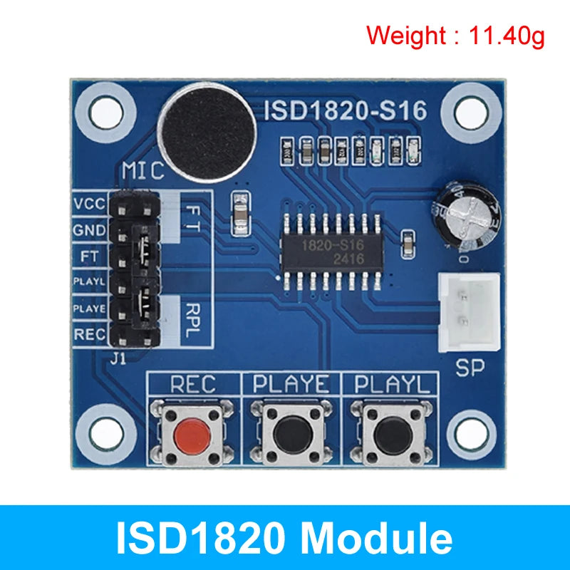 GREATZT ISD1820 recording module voice module the voice board telediphone module board with Microphones + Loudspeaker