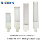 LED G23 3W 4W 5W Horizontal Side Plug CFL PL-S 7W-13W110V/220V 2Pin G23/GX23 4P 2G7/2GX7 Plug-in PL Energy Saving  Light Lamp