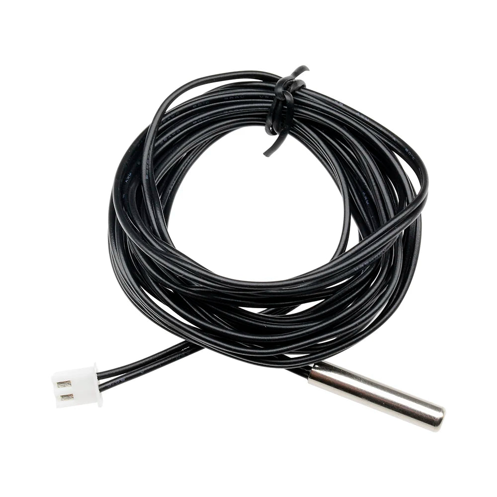 10/1pcs NTC 10K 1% 3950 Thermistor Temperature Sensor Waterproof Probe Cable 2M Temperature Sensing Wire For Arduino W1209 W1401