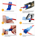 10/20/60/100Pcs T-Tap Connectors Quick Electrical Cable Connector Snap Splice Lock Wire Terminal Waterproof Crimp Wire Terminals