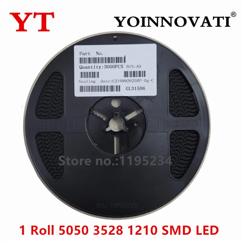 4000PCS 3000PCS 2000PCS Light-emitting diode 0402 0603 0805 1206 1210 3528 SMD LED Diodes light Yellow Red Green Blue White