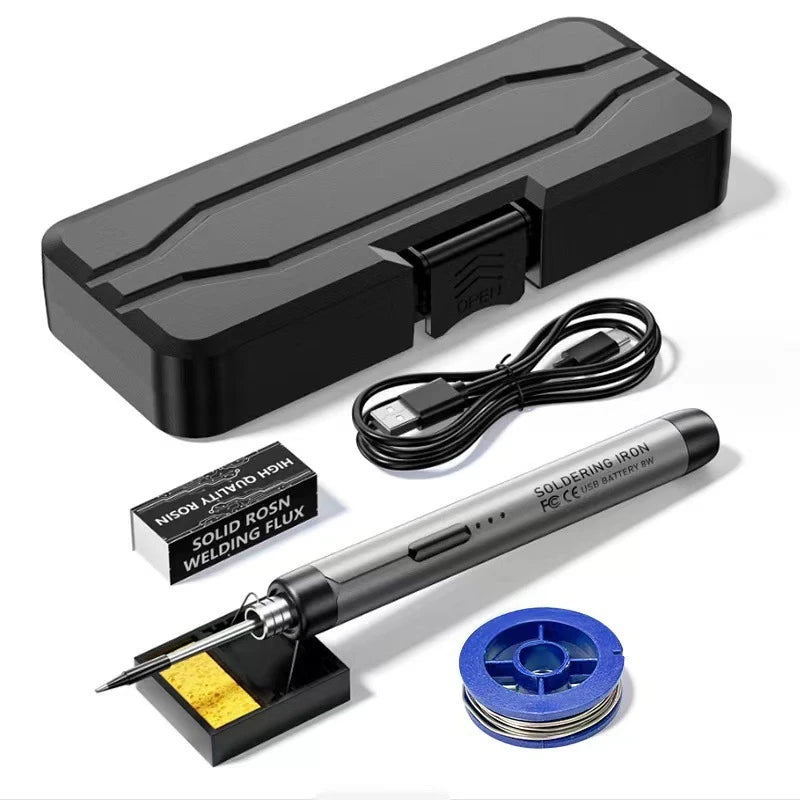 USB Soldering Iron Set Mini Small Soldering Iron Tool With 800mAh Lithium Battery Rechargeable Soldering Iron Set
