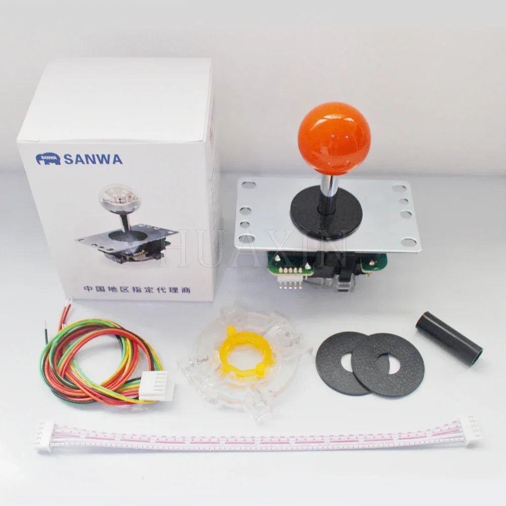 Original Japan Sanwa Joystick JLF TP 8YT Fighting Rocker With Topball 5pin Wire Jamma Arcade Vending Game PC PS3 XBOX Kit DIY