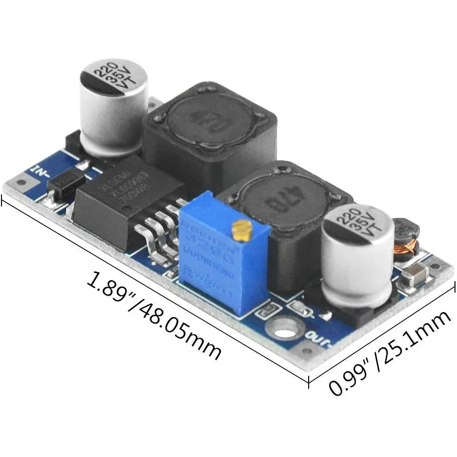 3pcs XL6009 DC-DC Step Up/Down Power Module Adjustable 4A Current for Solar Panels 400KHz 3.8-32V to 1.25V-35V