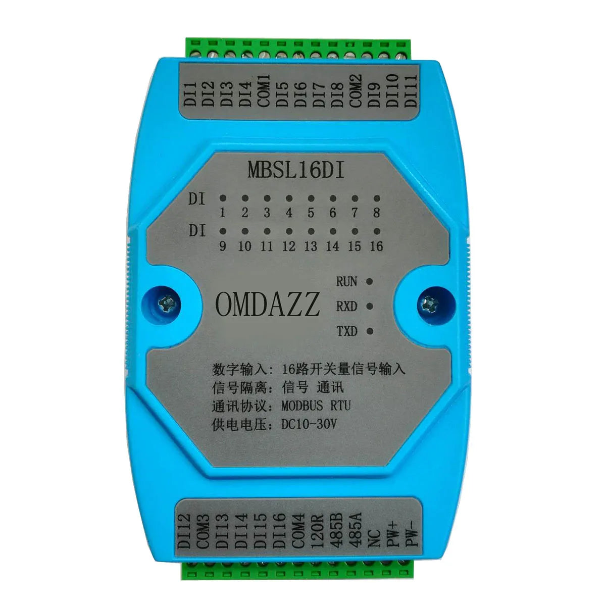 16 Digital Isolated Input 16 Digital Transistor Isolated Output Module RS485 Interface Modbus RTU Communication