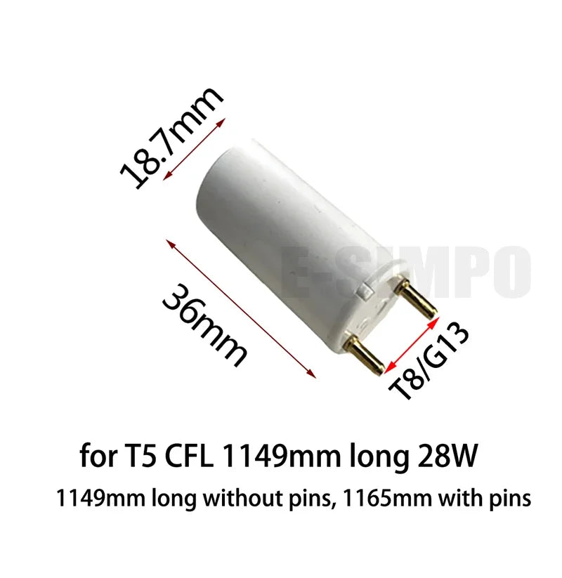 50pcs 25pairs T8 To T5 G13 To G5 Fluorescent 14W 28W CFL Tube Light Sidecap Pin Base Holder Socket Adapter Converter