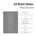 Nema17 105W BLDC Motor 42mm 3-Phase 4000Rpm 24VDC Square Brushless Motor with Hall-Sensor For 3D Printer