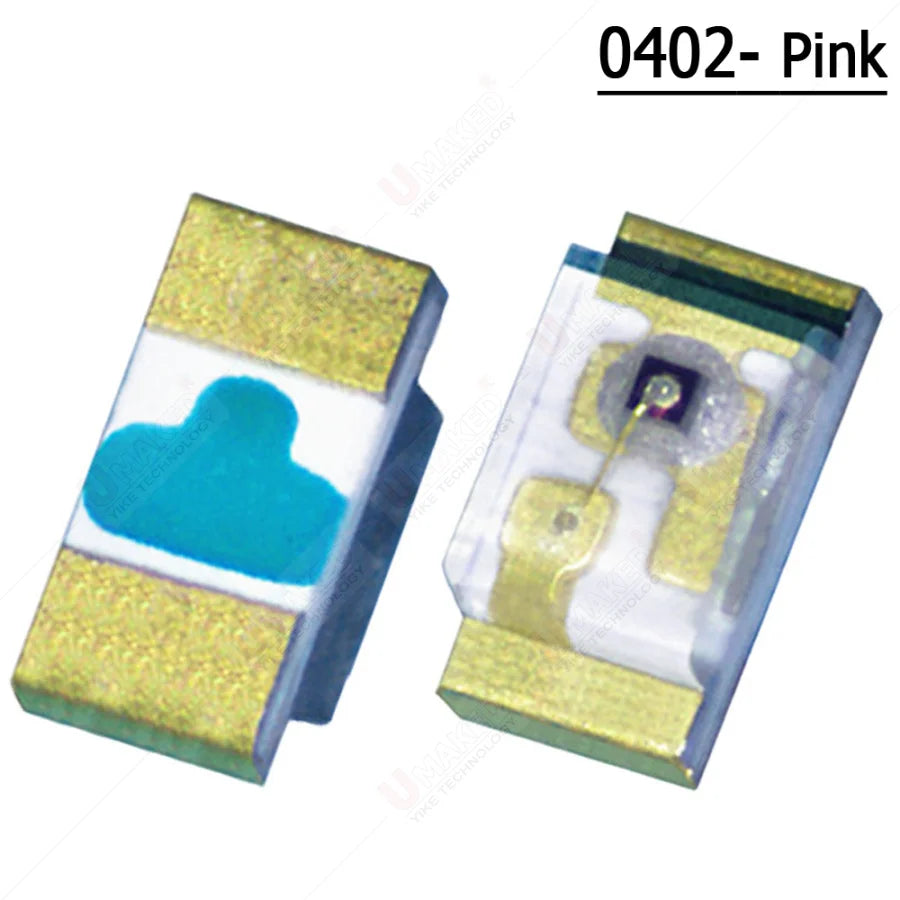 1000pcs 0402 SMD LED Diode Chip Warm White Red Green Blue Yellow Orange UV Purple Pink RGB DIY PCB Lamp Light Bead Emitting DIP
