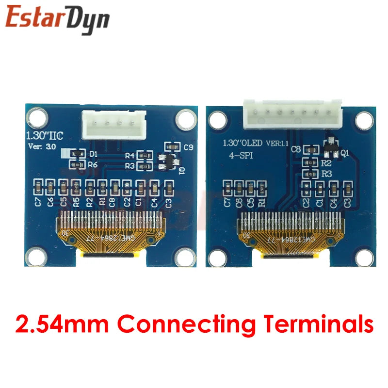 RoHS 1.3 inch OLED Module White/Blue  SPI/IIC I2C Communicate Color 128X64 1.3 inch OLED LCD LED Display Module 1.3" OLED Module