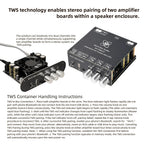 XY-T6001P Mono 600W Amplifier Board TPA3255 DC 19-51V TWS True Wireless Bluetooth 5.0 AUX USB APP Control for Car Home Audio DIY