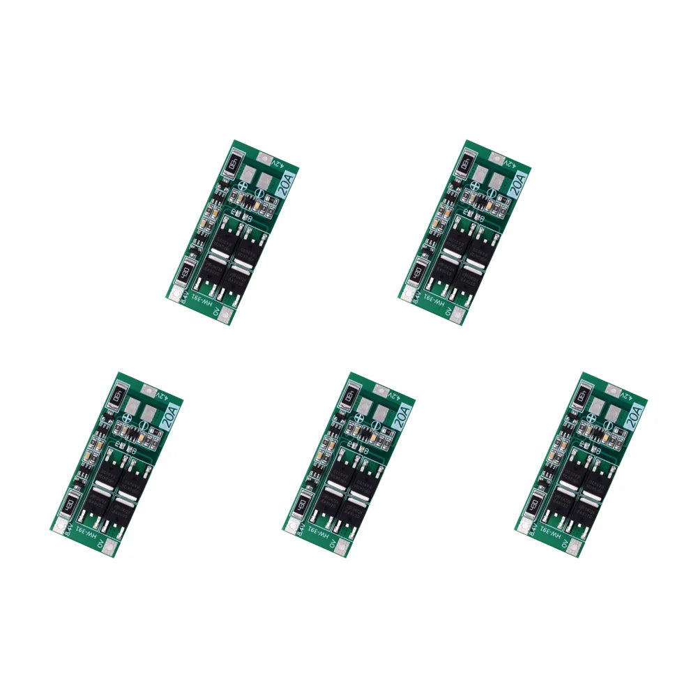 1-5PCS HW-391 2S 20A 7.4V 8.4V 18650 BMS Module 18650 Lithium Battery Charger Protection Board Standard/Balance Module for DIY ﻿