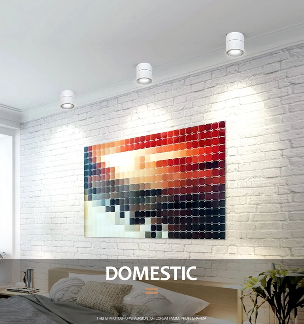 LED Surface Mounted Ceiling Light, 3CCT TUYA Bluetooth/Zigbee Matter Smart Spotlight Dimmable AC110V 220V Indoor Lighting