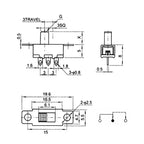 1Box Micro Slide Switch Kit 1P2T SPDT 3 Pin 2 Positions DIP PCB Mount ON-OFF Toggle Switch Interruptores 2/3/4/5/6/7MM 50V 0.5A