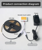 Ultra-thin Penetrating Wood, Marble, Ceramic, Touch-Sensitive Switch 12V 5A 60W LED Touch-Sensor with Stepless Dimming Function