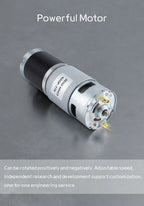 42GP-775 Planetary Gear Reduced DC Motor, 12V/24V, 10mm Output Shaft All-Metal Gears Torque up to 253KG Reversible Brushed Motor